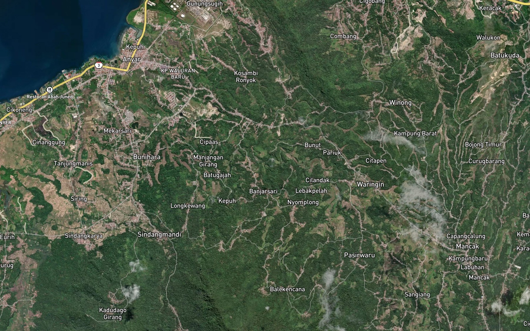 Satellite map of the Ci Curug