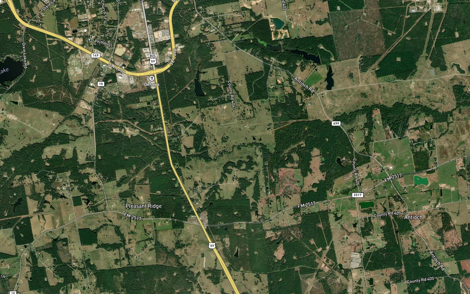 Satellite map of the Hooker Branch