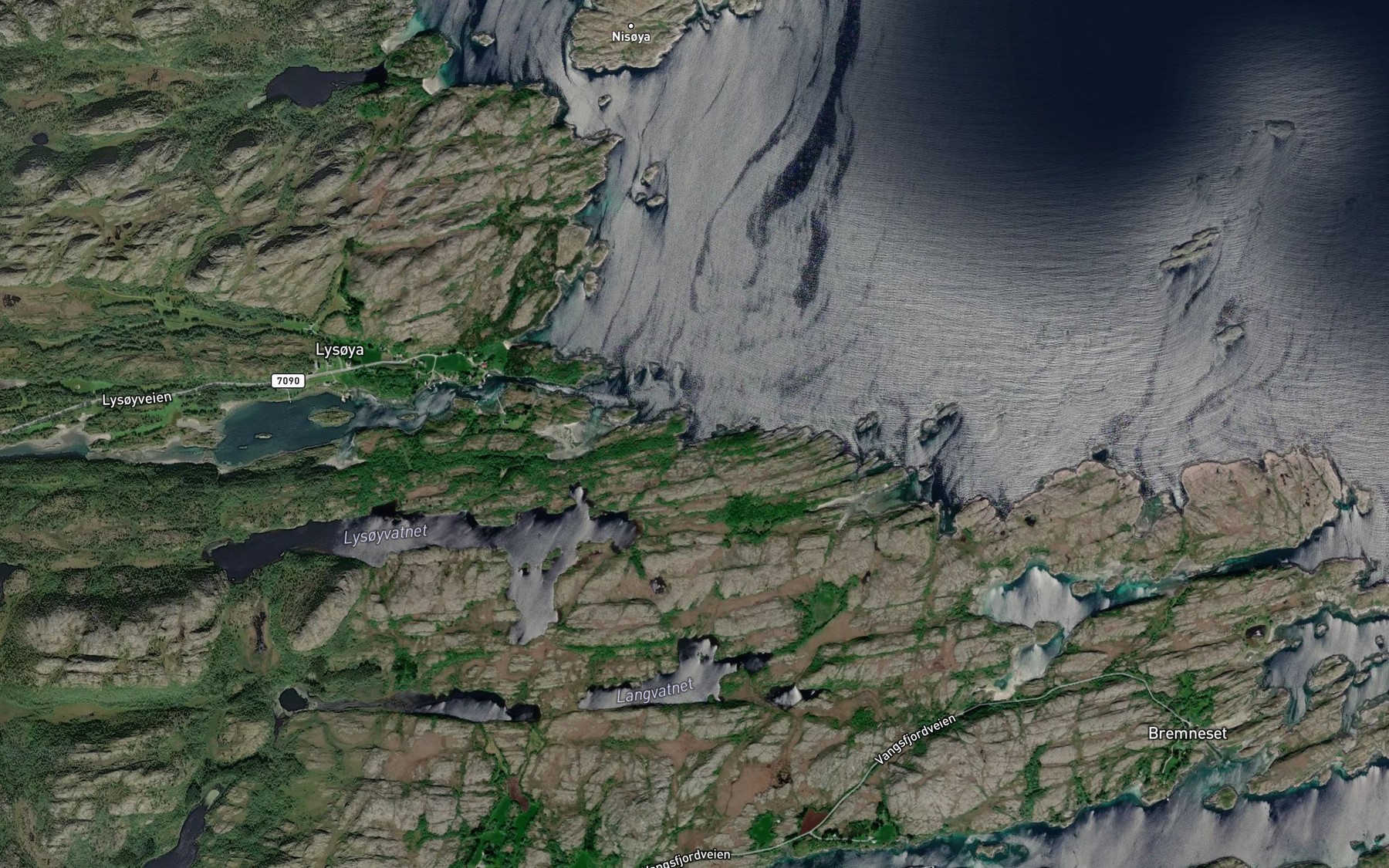 Satellite map of the Djupvika