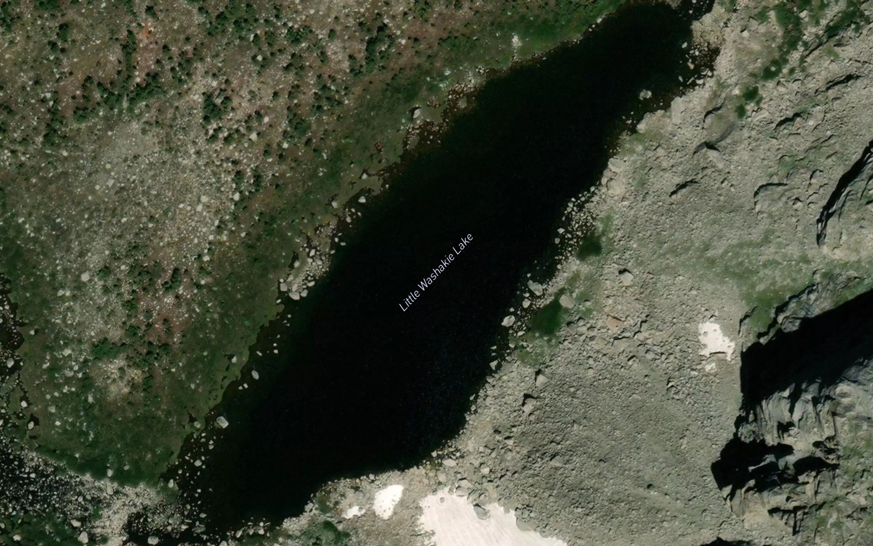 Satellite map of the Little Washakie Lake