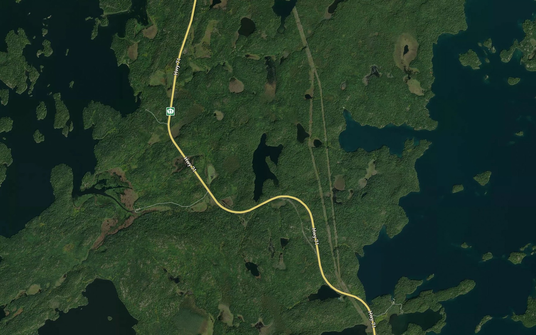 Satellite map of the Girard Lake