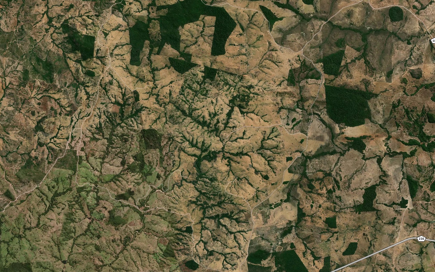 Satellite map of the Corrego da Mata