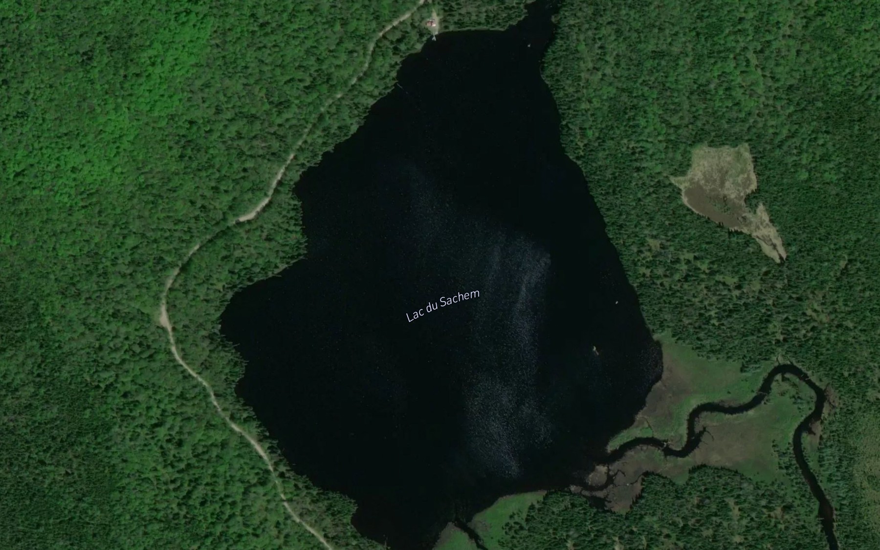 Satellite map of the Lac du Sachem