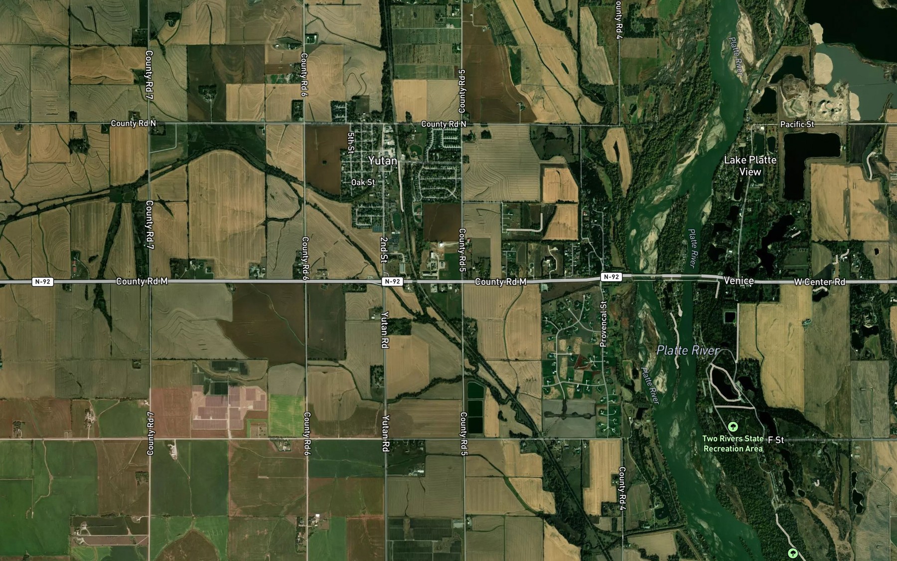 Satellite map of the Upper Clear Creek