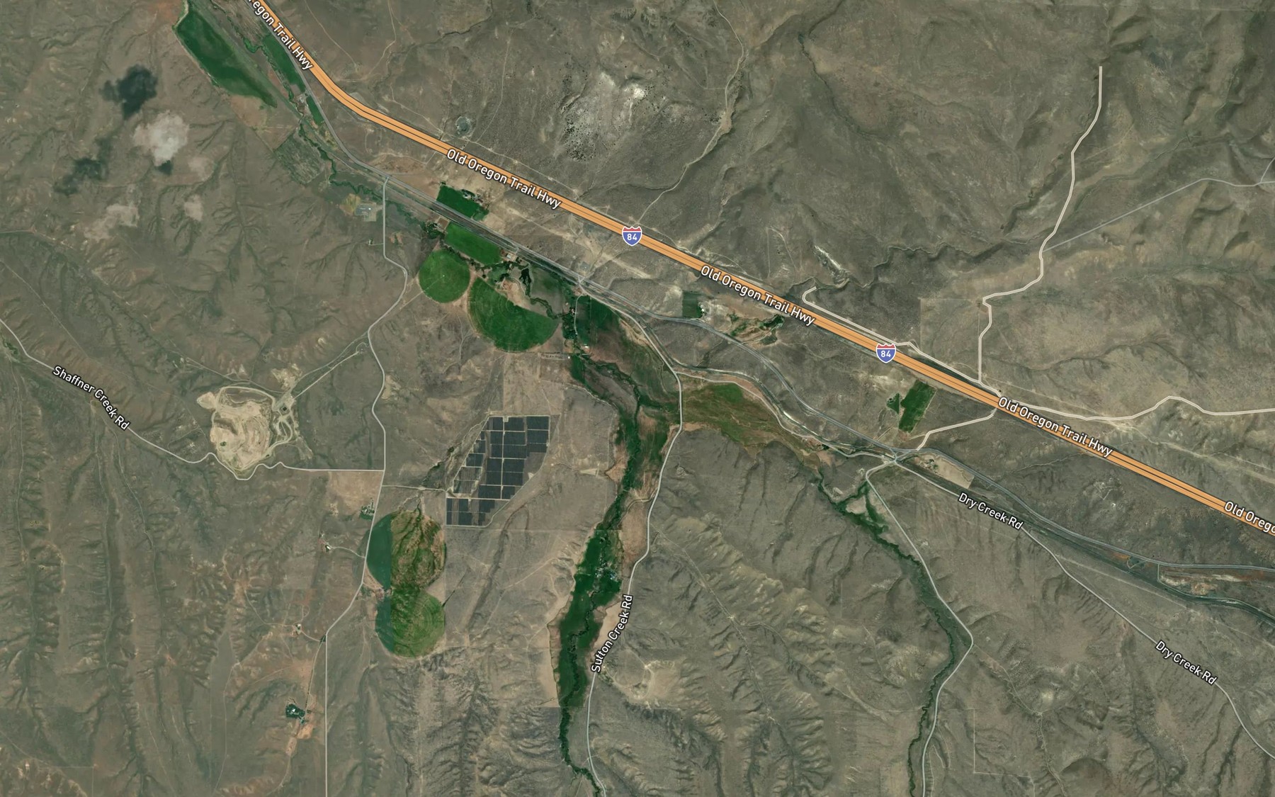 Satellite map of the Ebell Creek