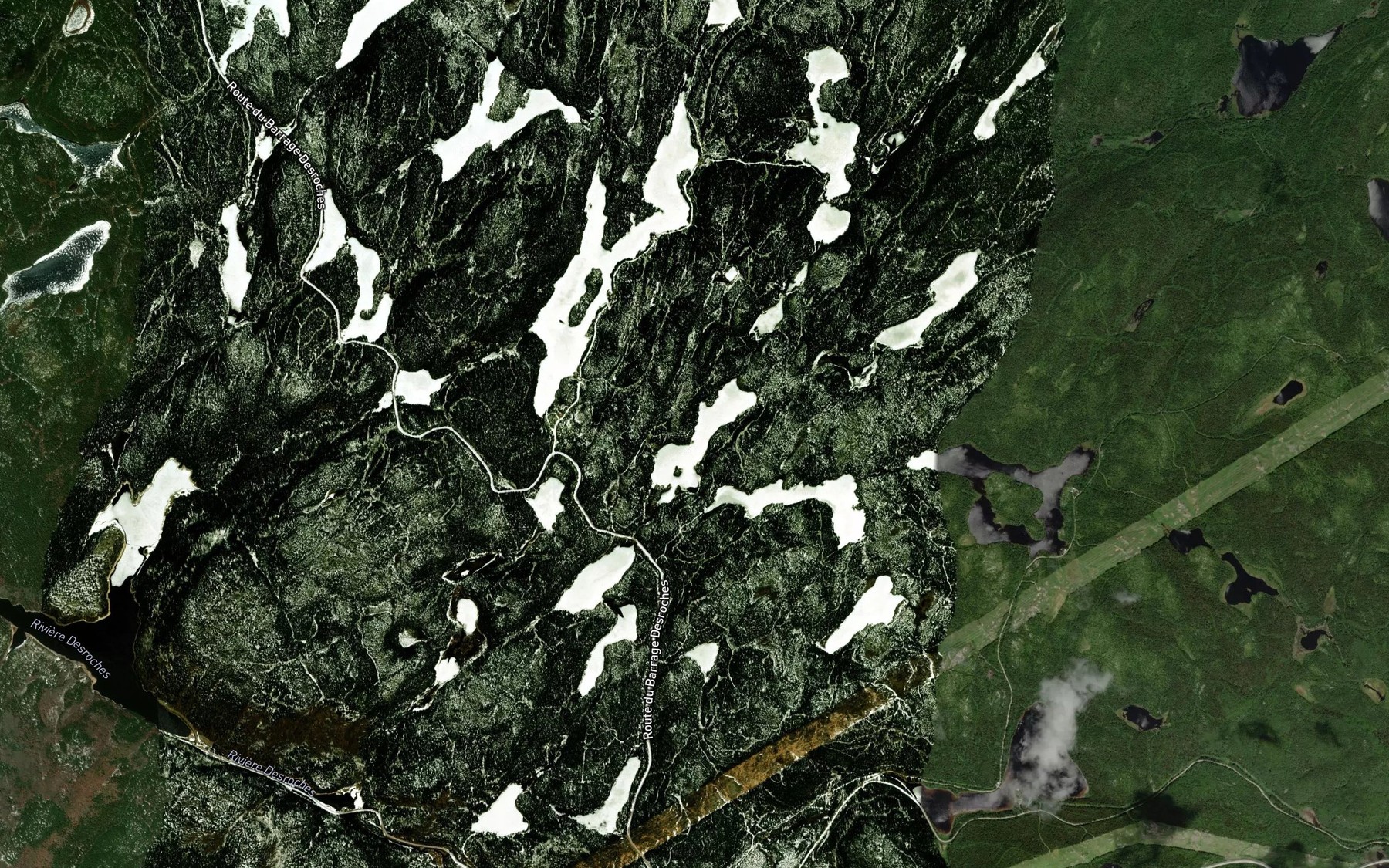 Satellite map of the Lac Noel
