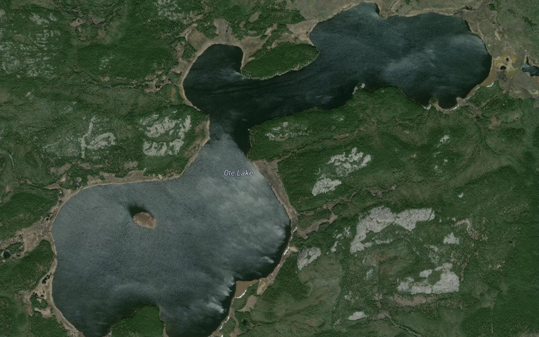 Satellite map of the Ote Lake