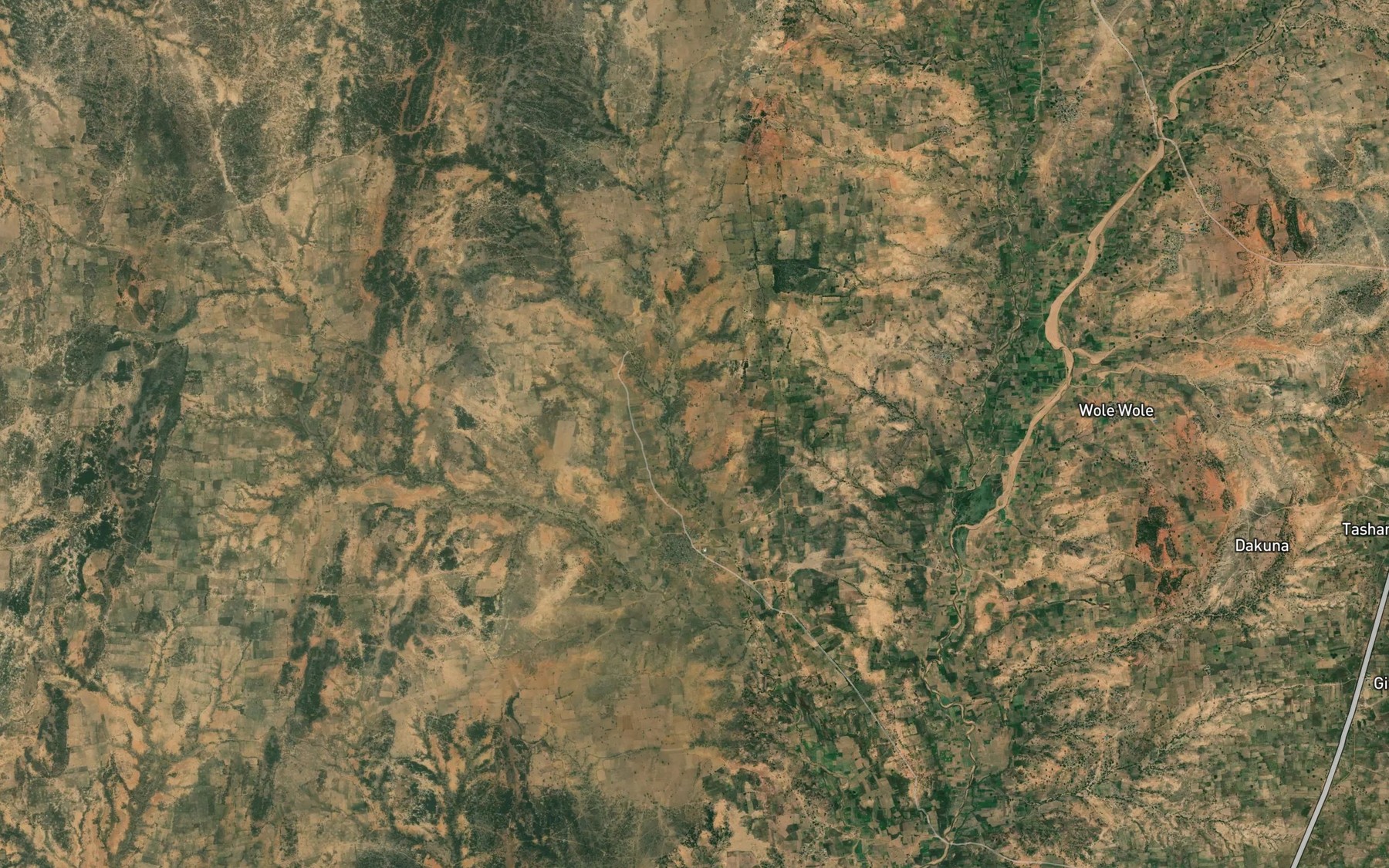 Satellite map of the Ruwan Gora