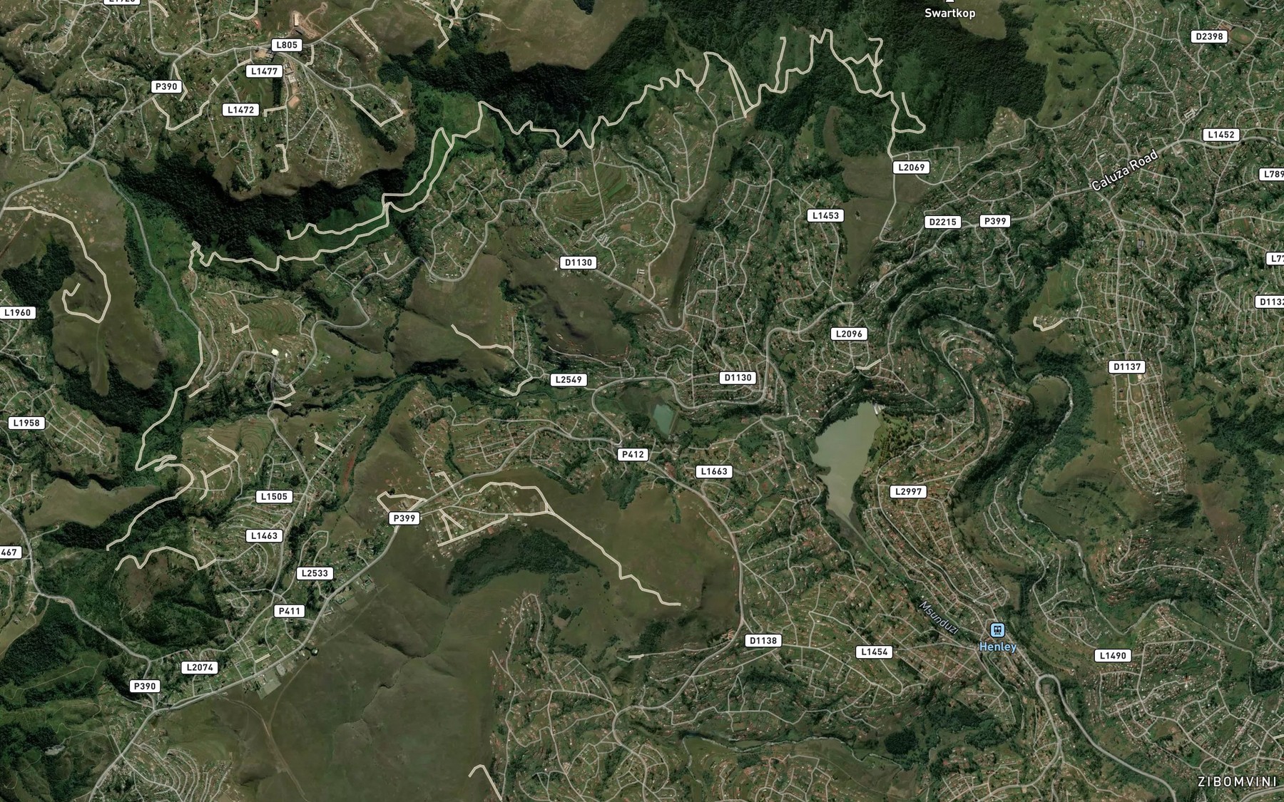 Satellite map of the Ngabeni
