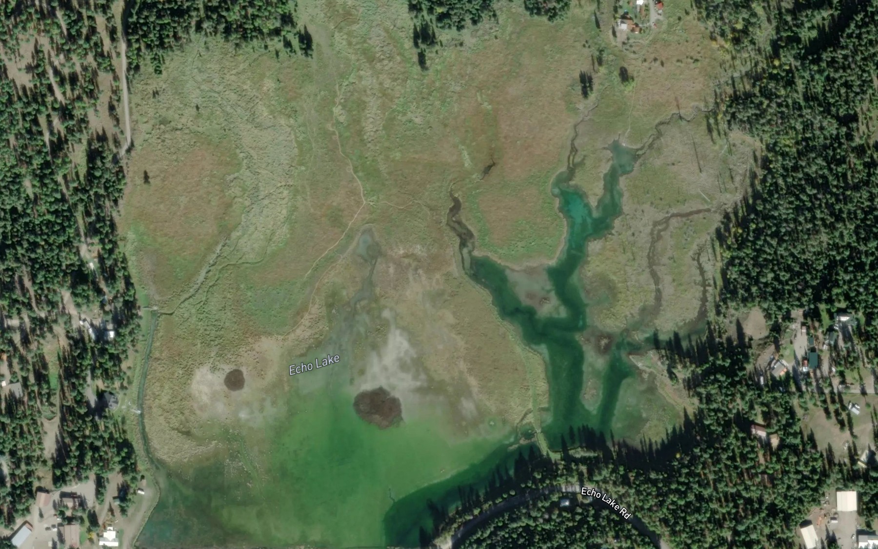 Satellite map of the Echo Creek