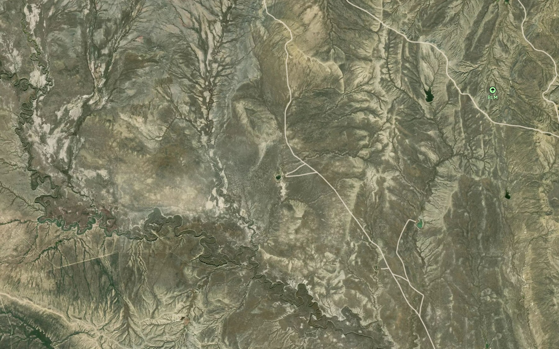 Satellite map of the Absolen Reservoir
