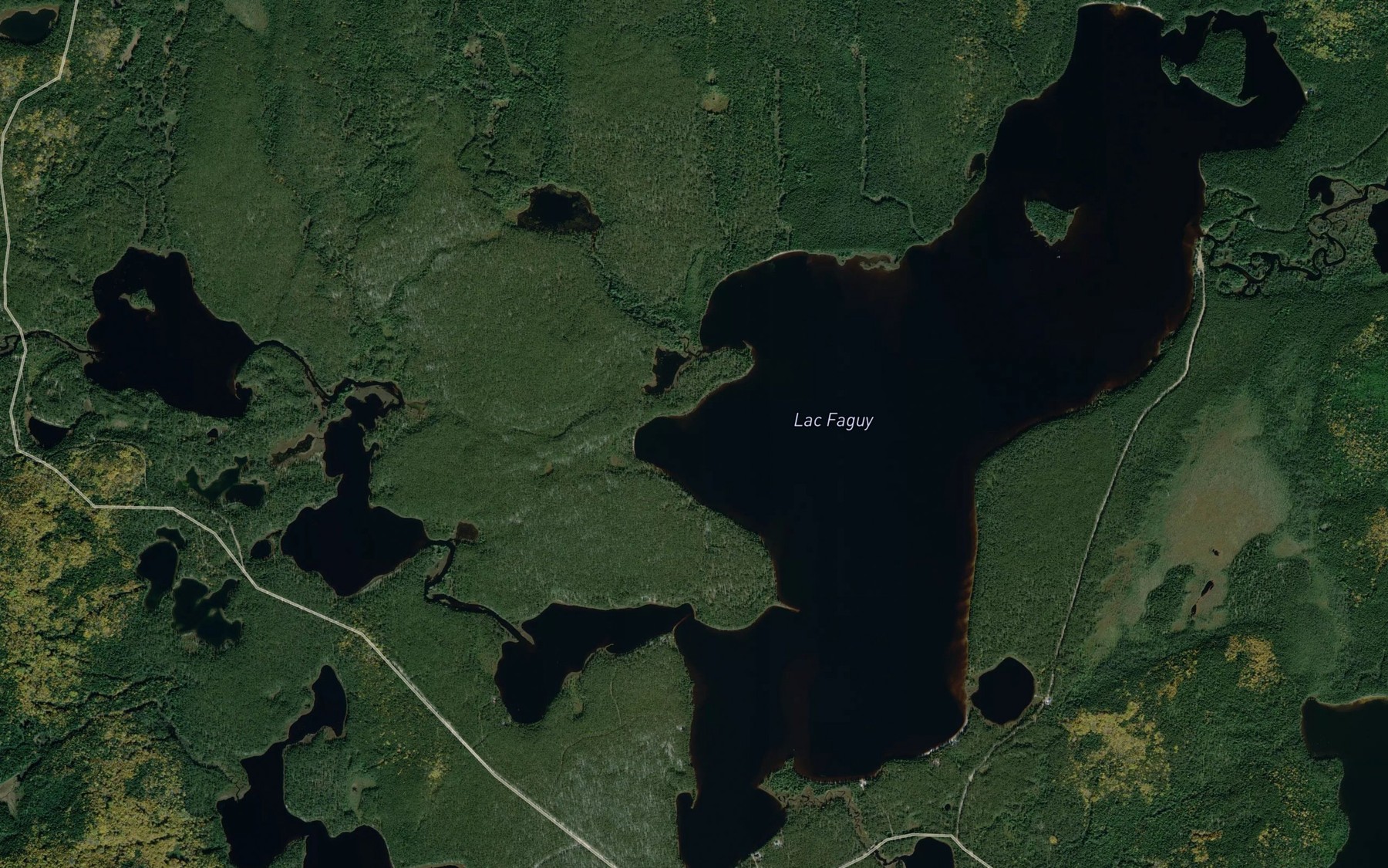 Satellite map of the Lac Faguy