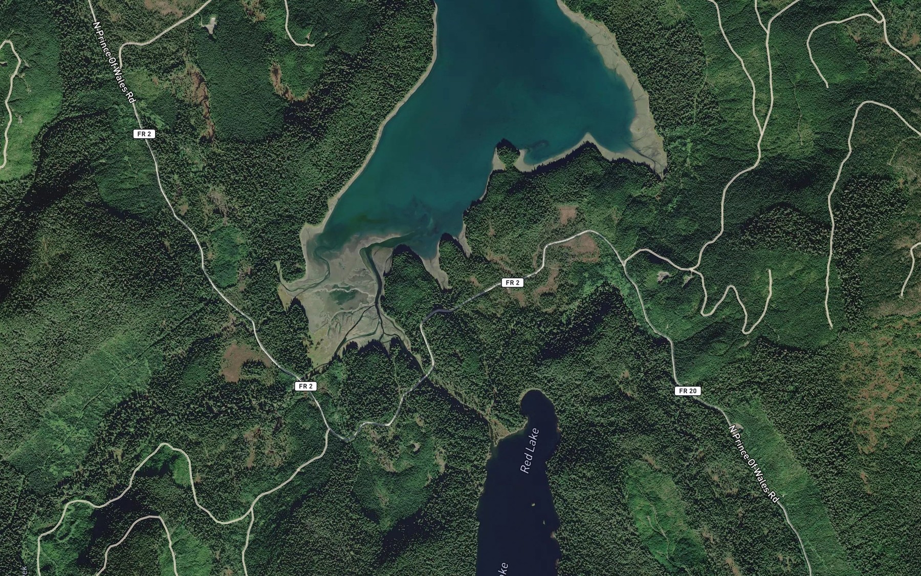 Satellite map of the Short Creek