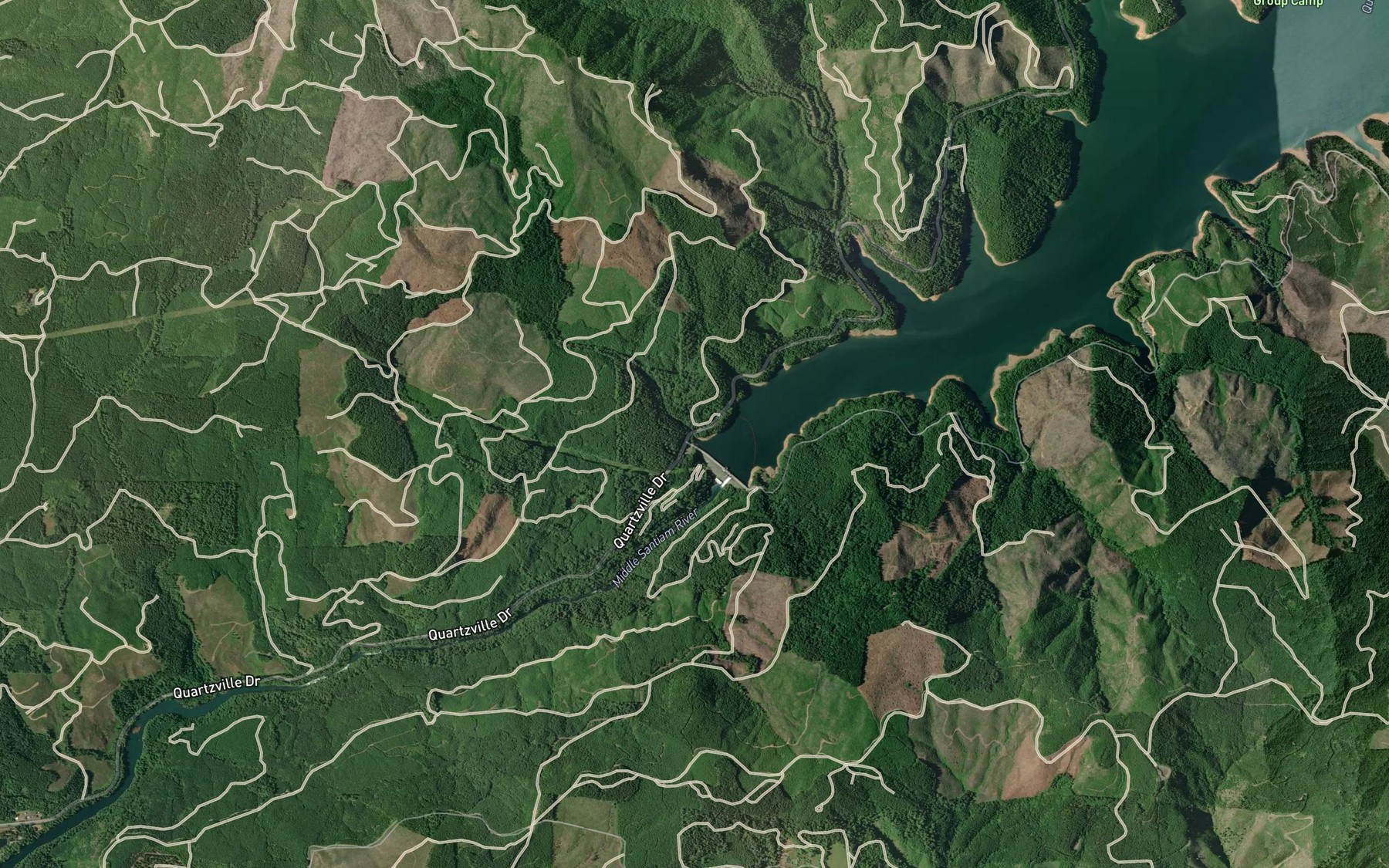 Satellite map of the Big Alder Creek
