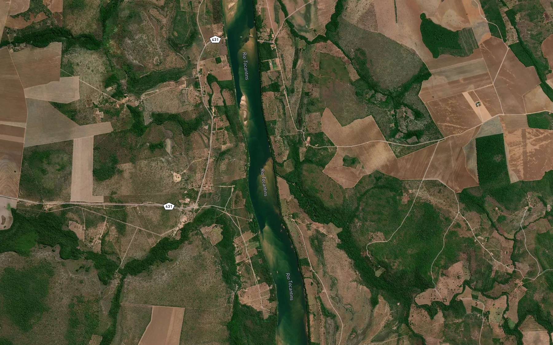 Satellite map of the Ribeirao Agua Suja