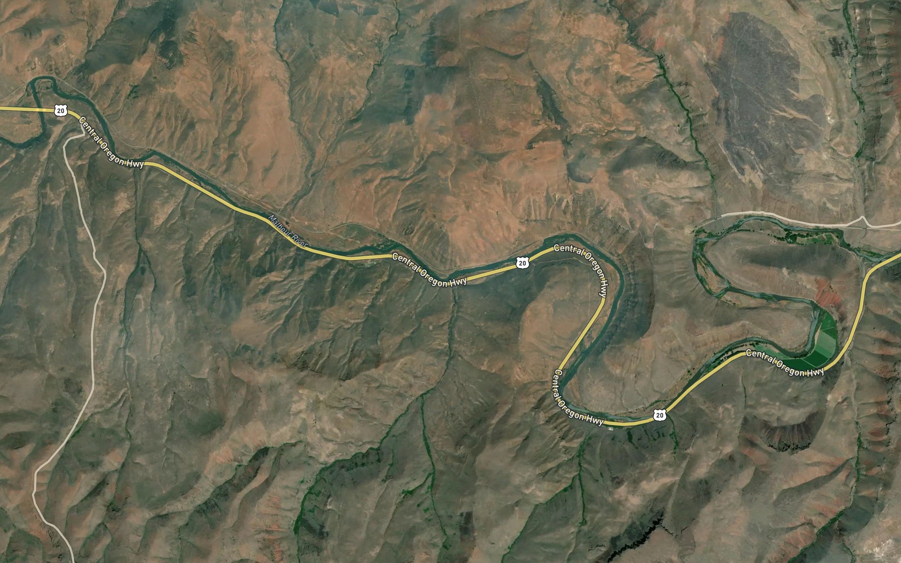 Satellite map of the Gold Creek