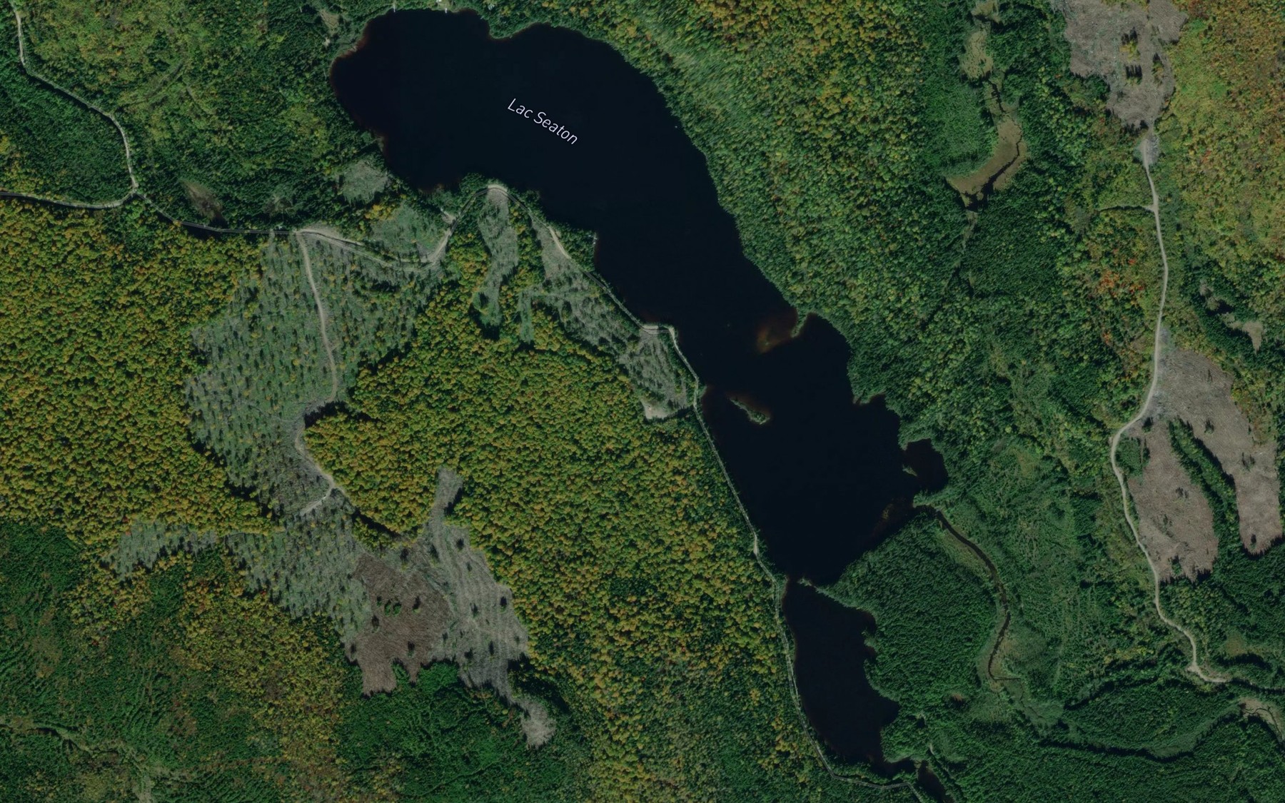 Satellite map of the Lac Seaton