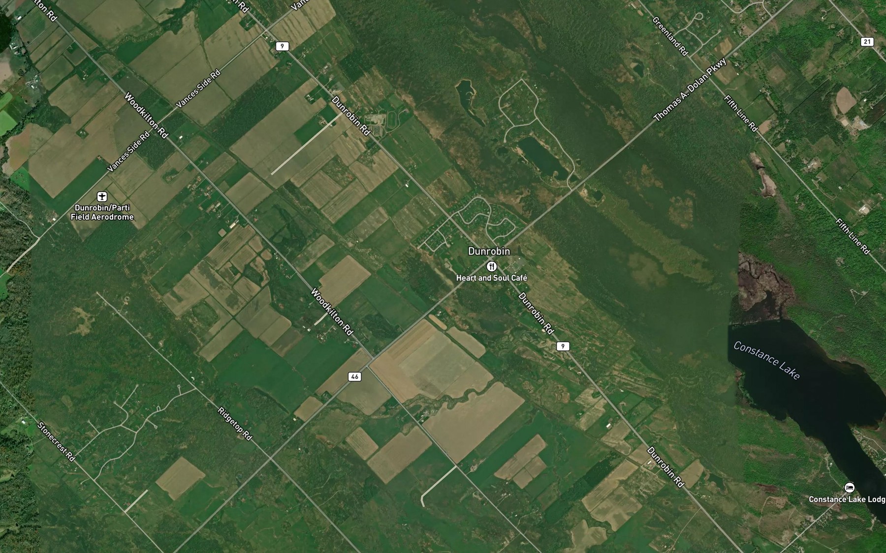 Satellite map of the Casey Lake