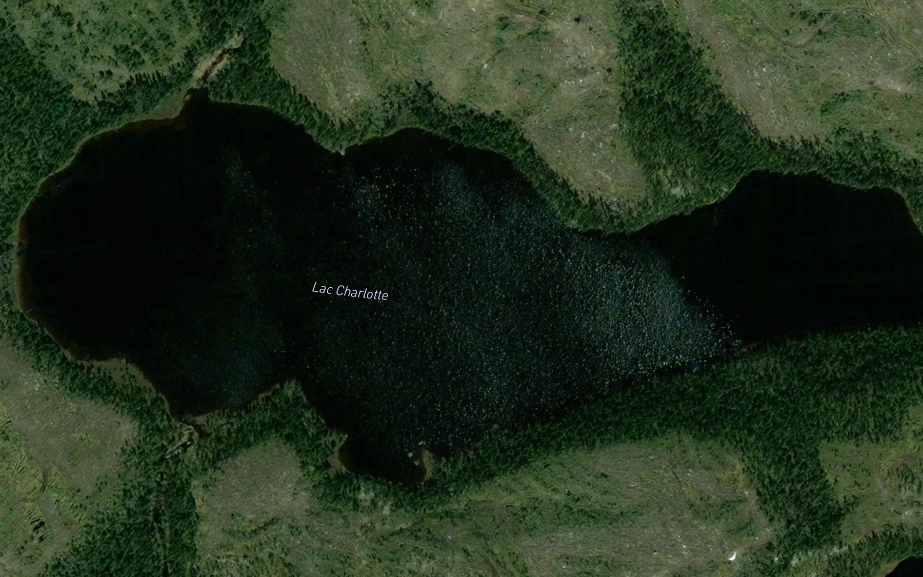 Satellite map of the Lac Charlotte