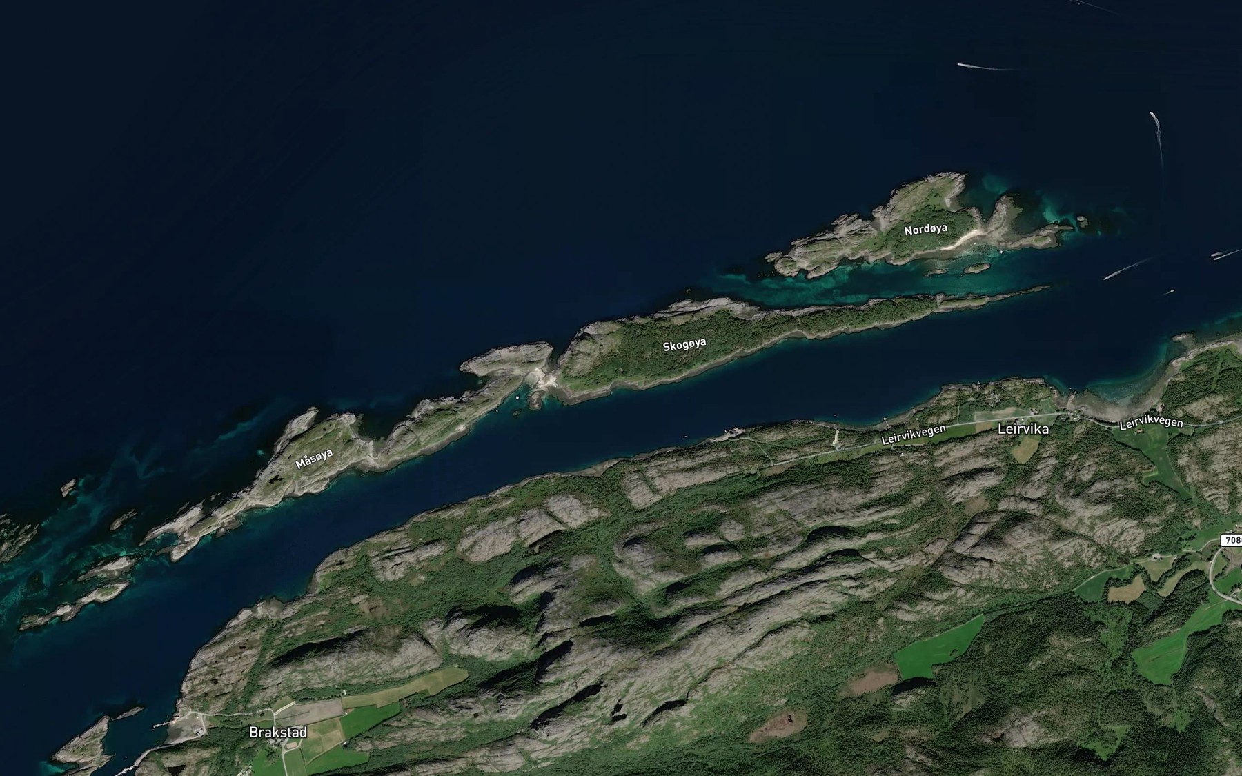 Satellite map of the Kjokkenvika