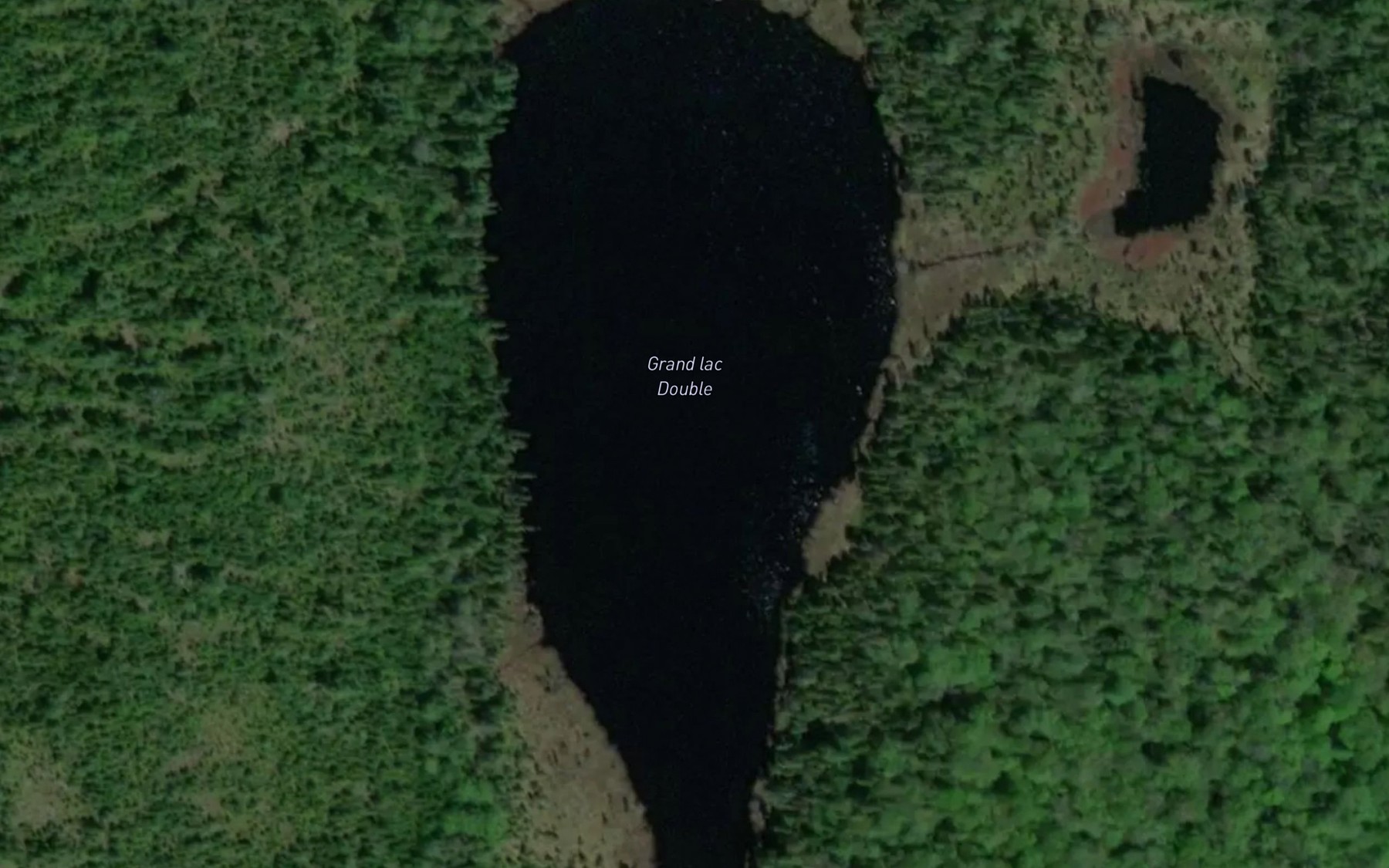 Satellite map of the Petit lac Double