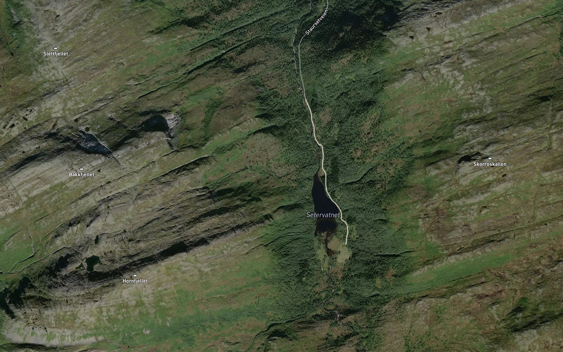 Satellite map of the Hornfjellbekken
