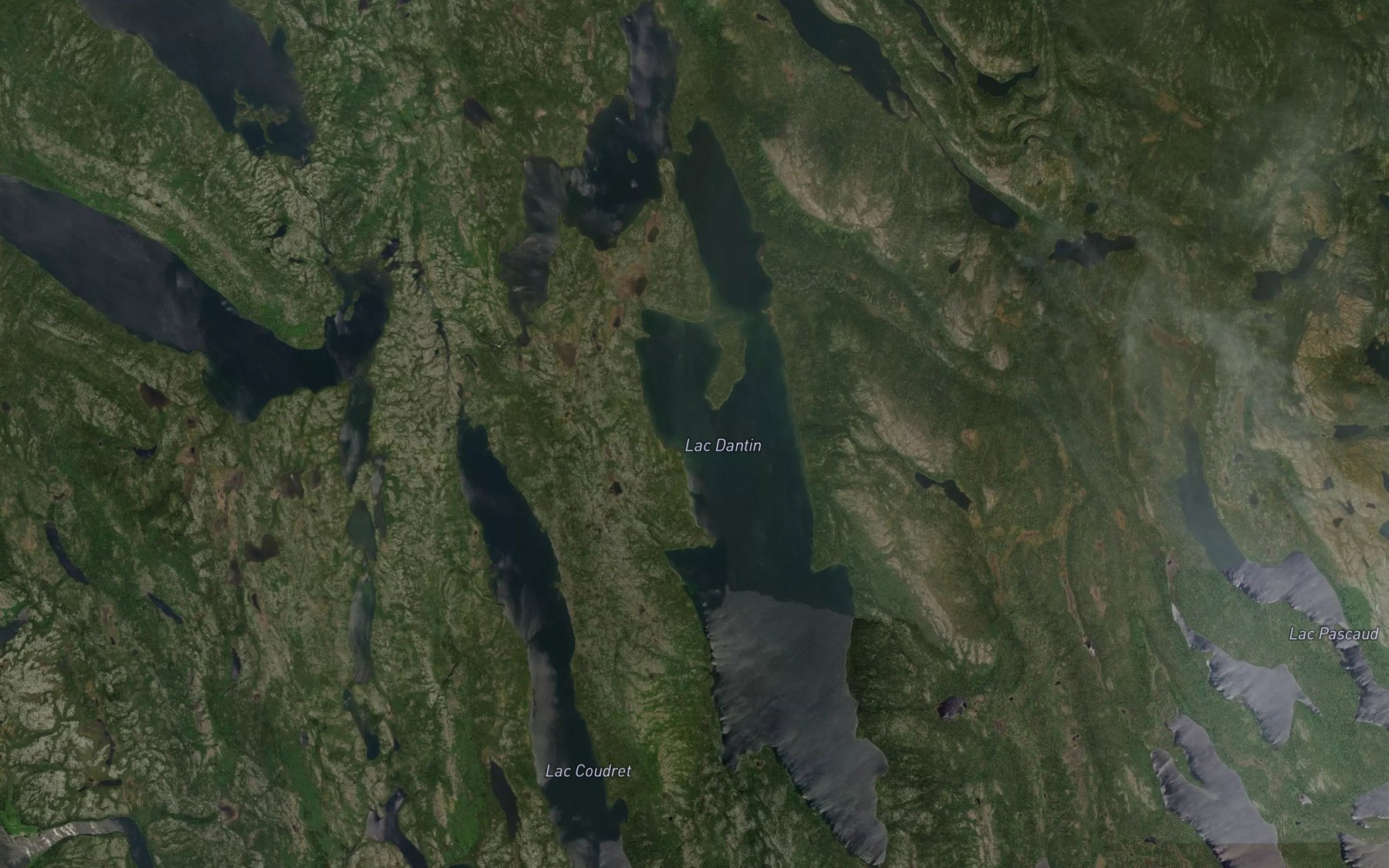 Satellite map of the Lac Dantin