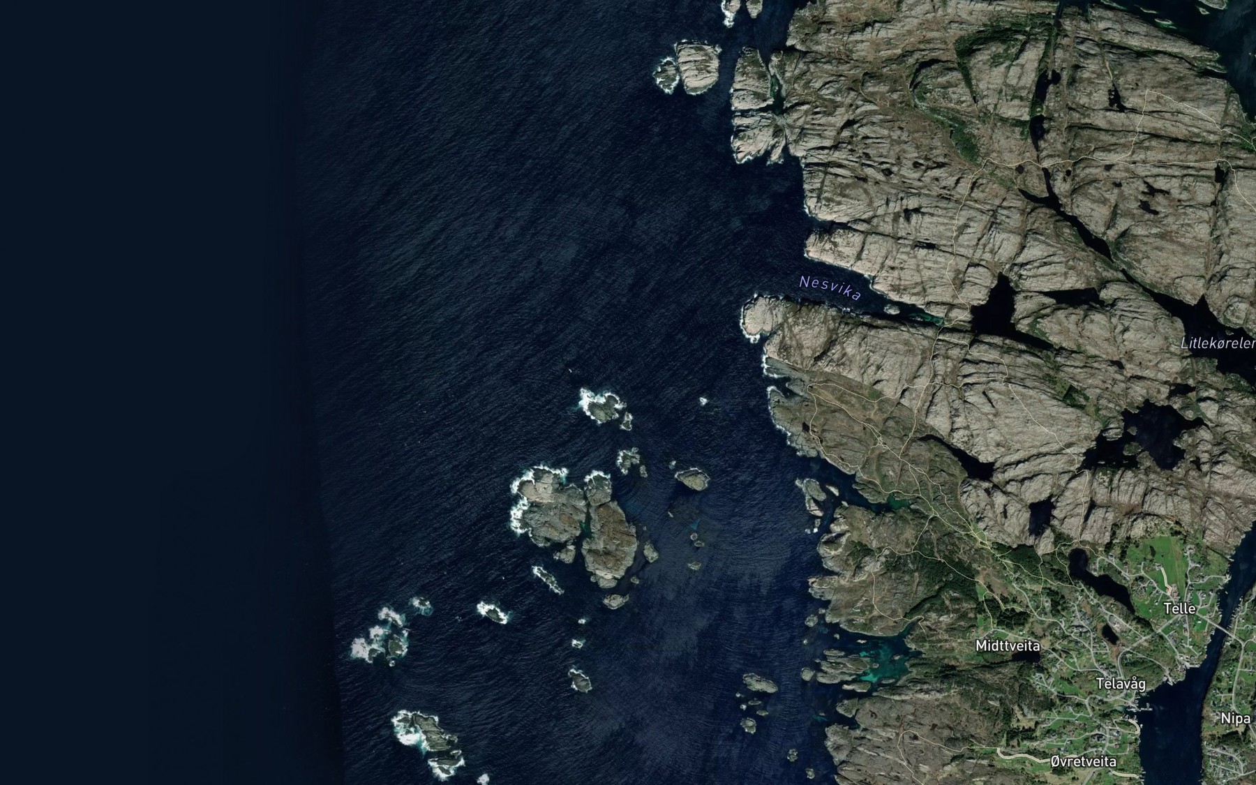Satellite map of the Svartholmfluene