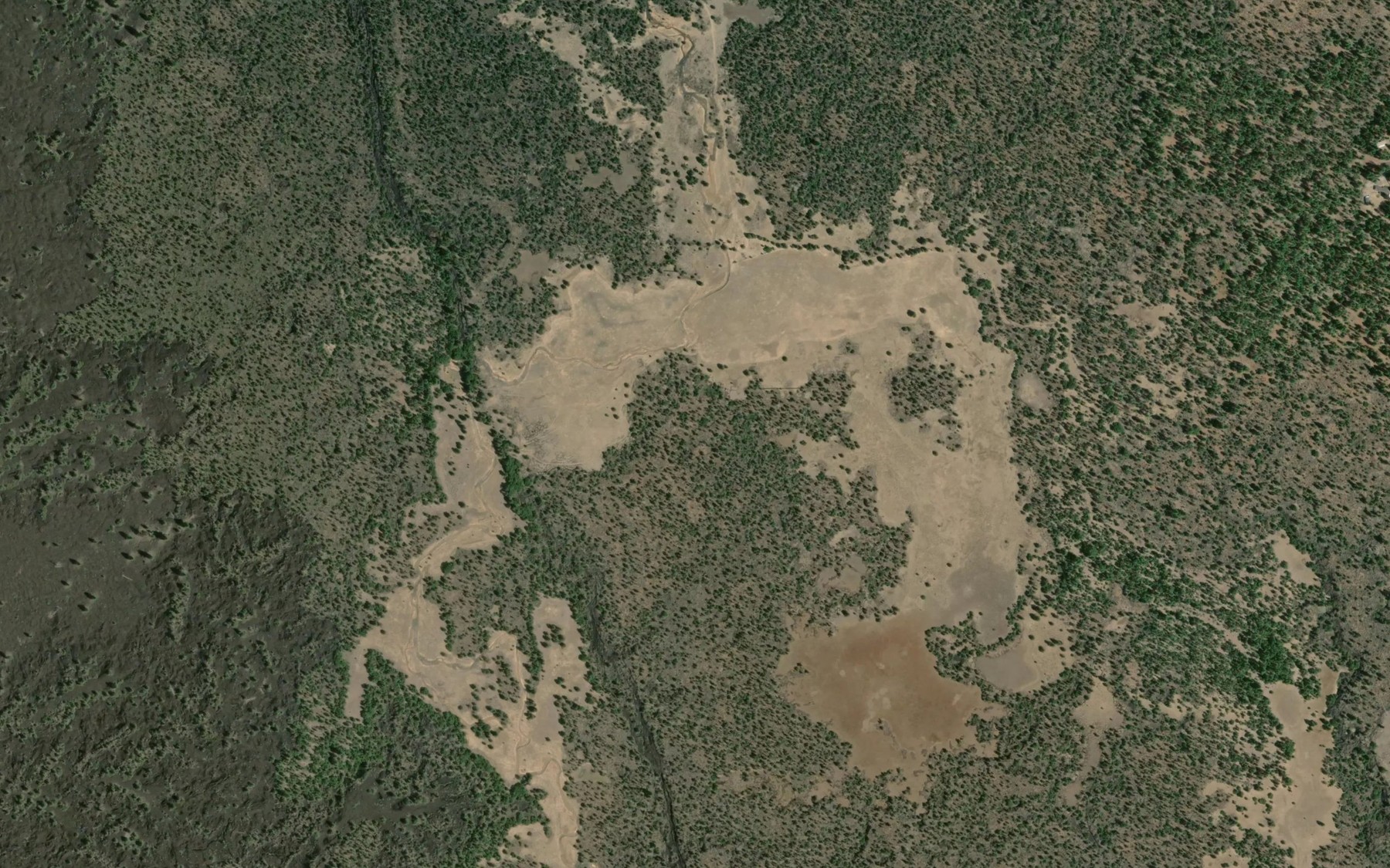 Satellite map of the Green Place Reservoir (historical)