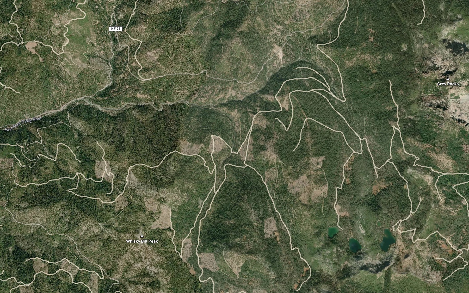 Satellite map of the Smith Creek