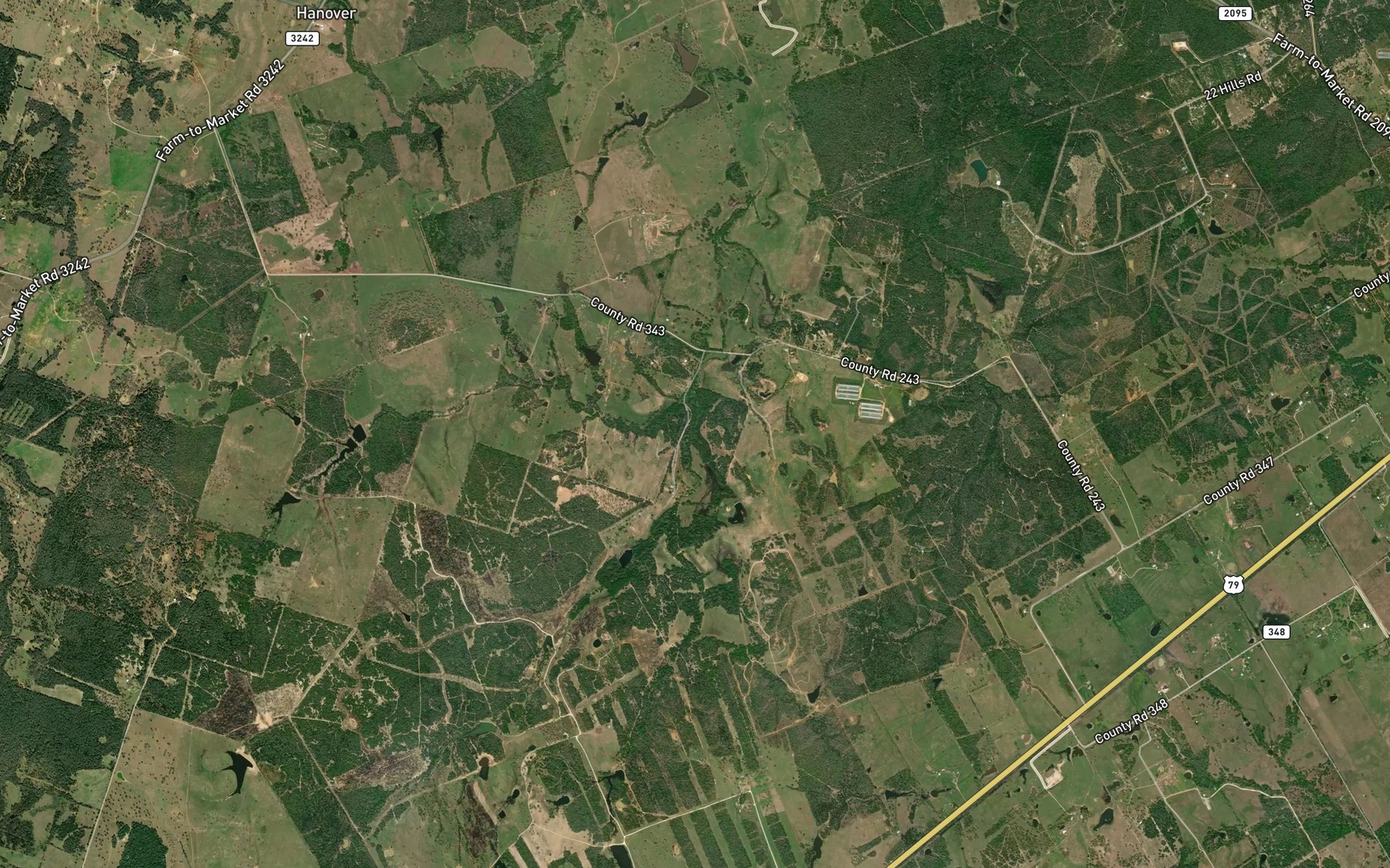 Satellite map of the Beaver Creek