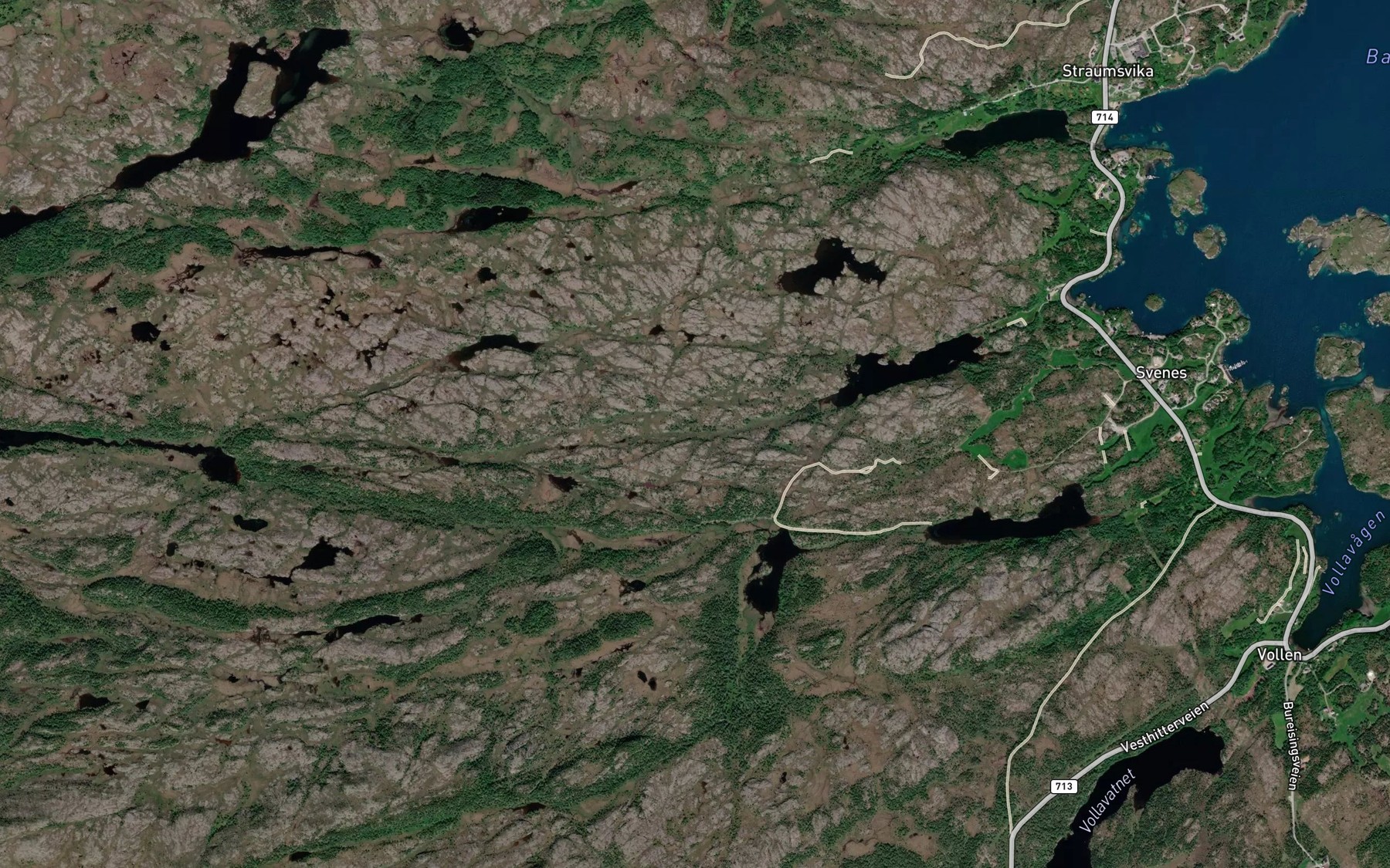 Satellite map of the Nessadalsbekken