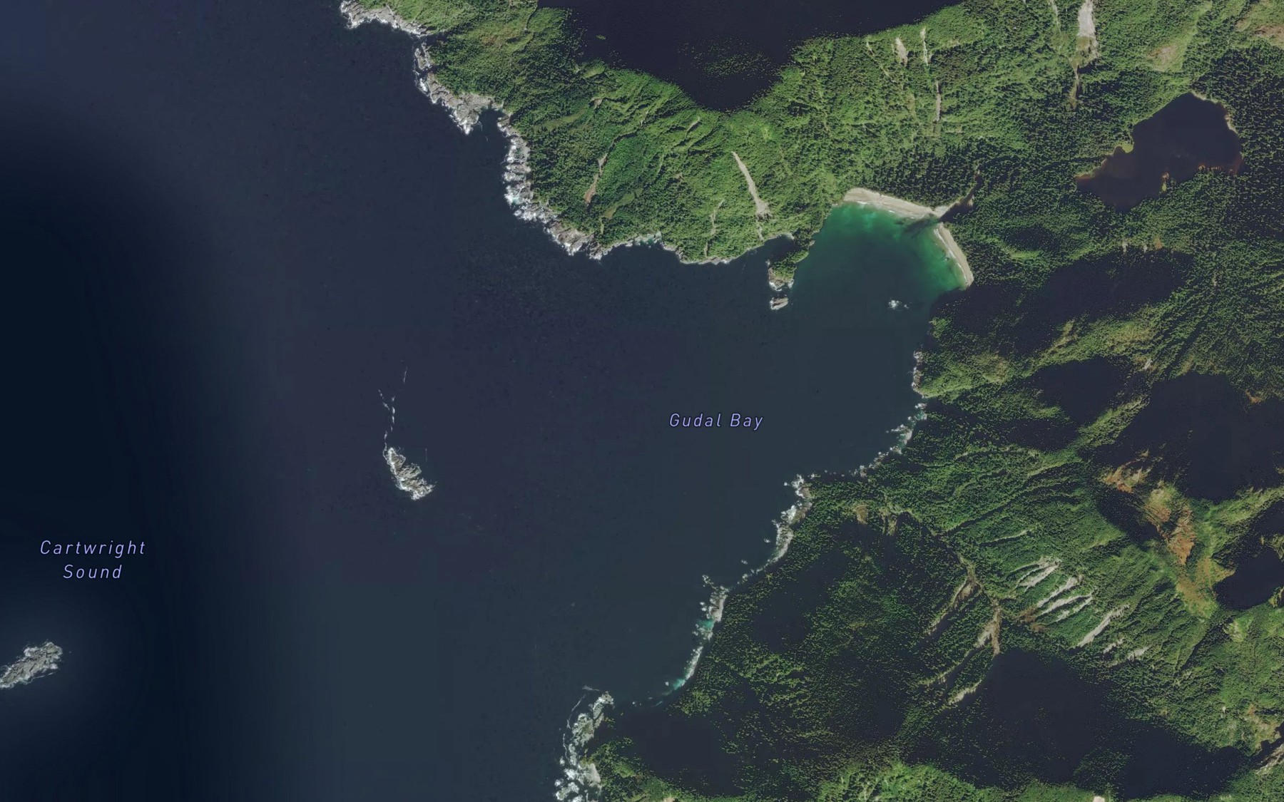Satellite map of the Gudal Bay