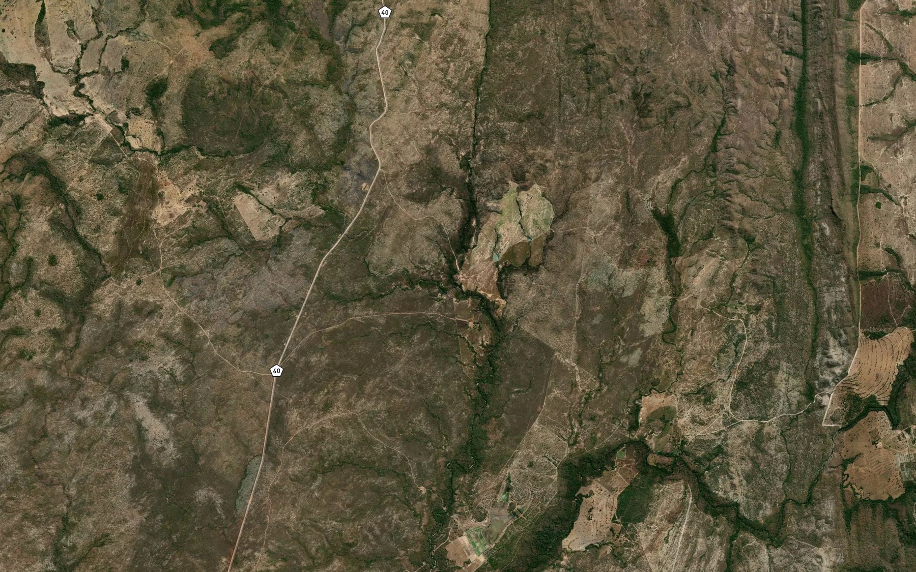 Satellite map of the Corrego Itaboquinha