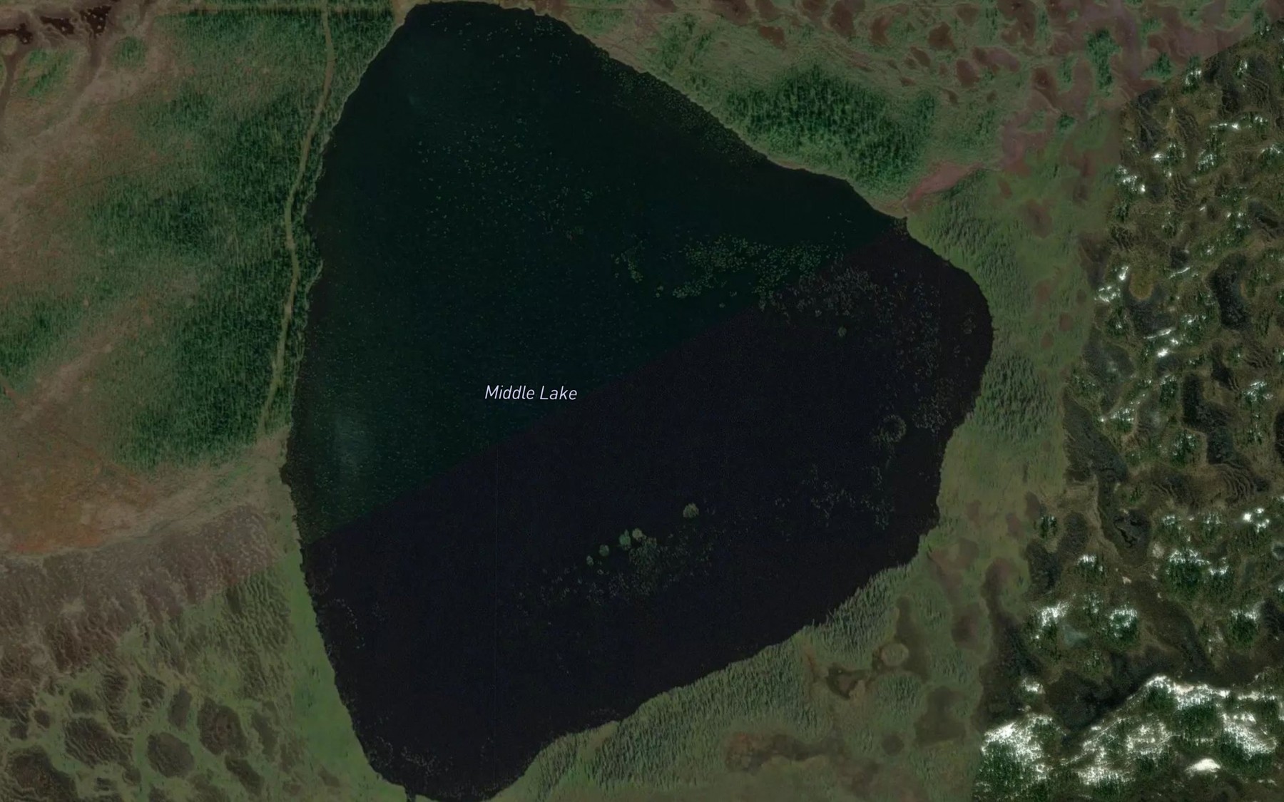 Satellite map of the Middle Lake