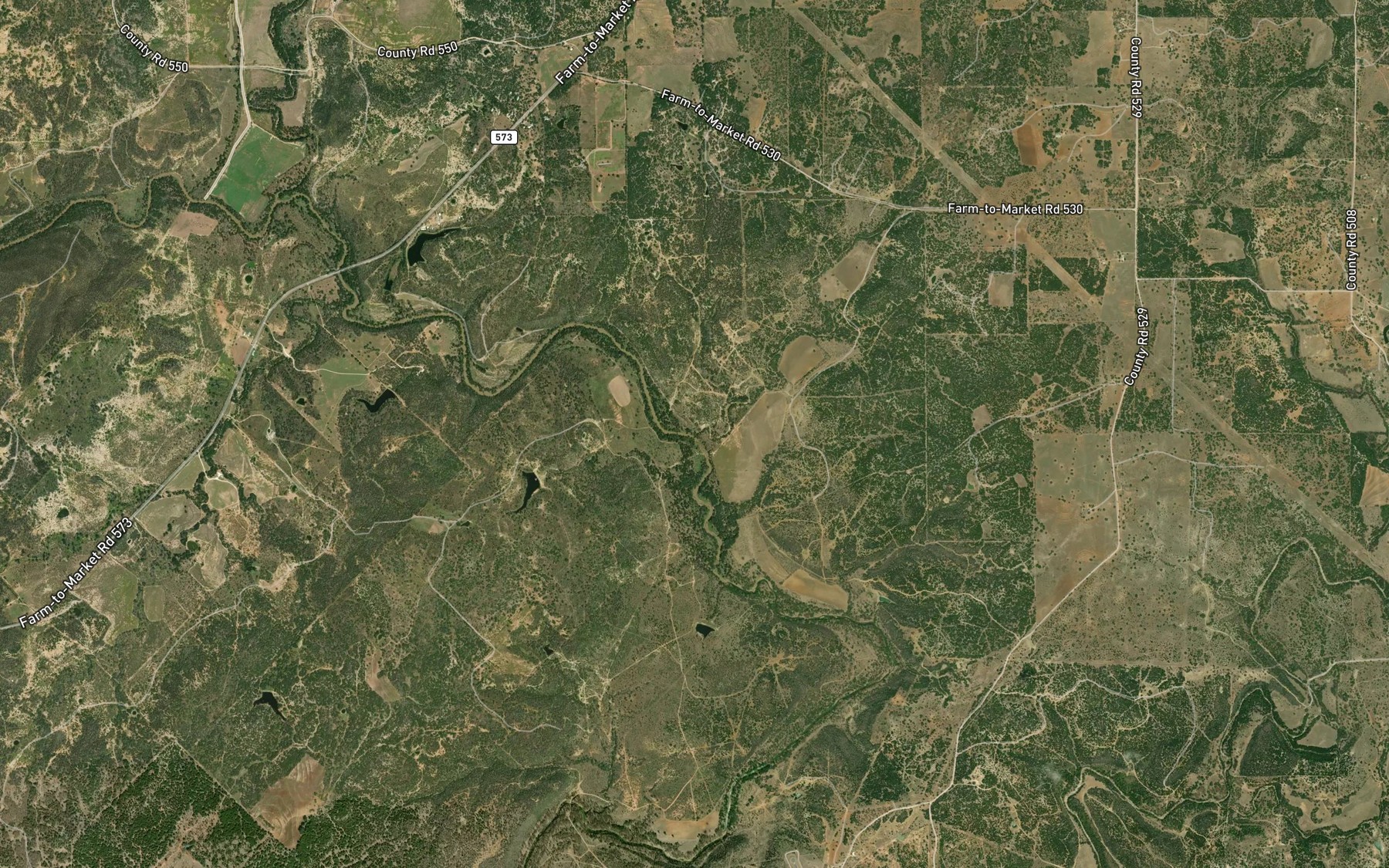 Satellite map of the Hampton Creek