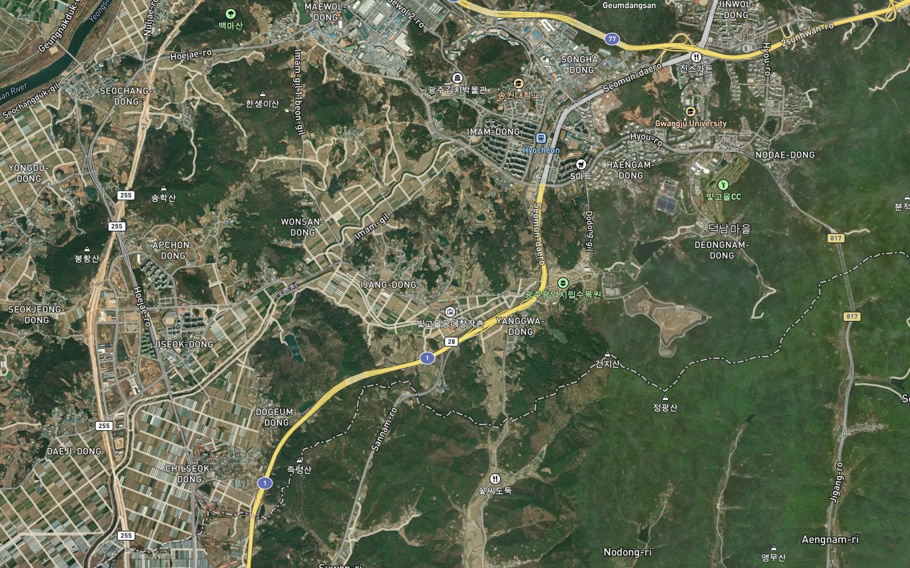 Satellite map of the Suchunje