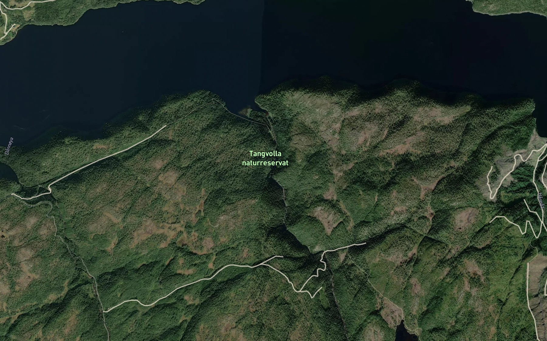 Satellite map of the Grytfossen