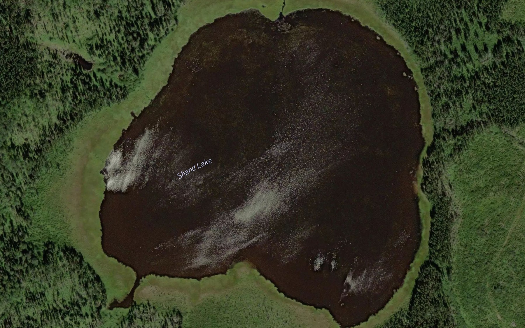 Satellite map of the Shand Lake