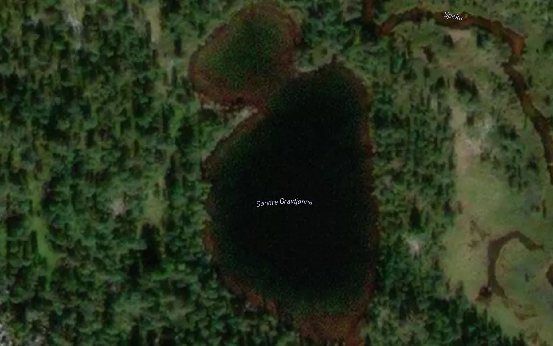Satellite map of the Gravtjorna,s