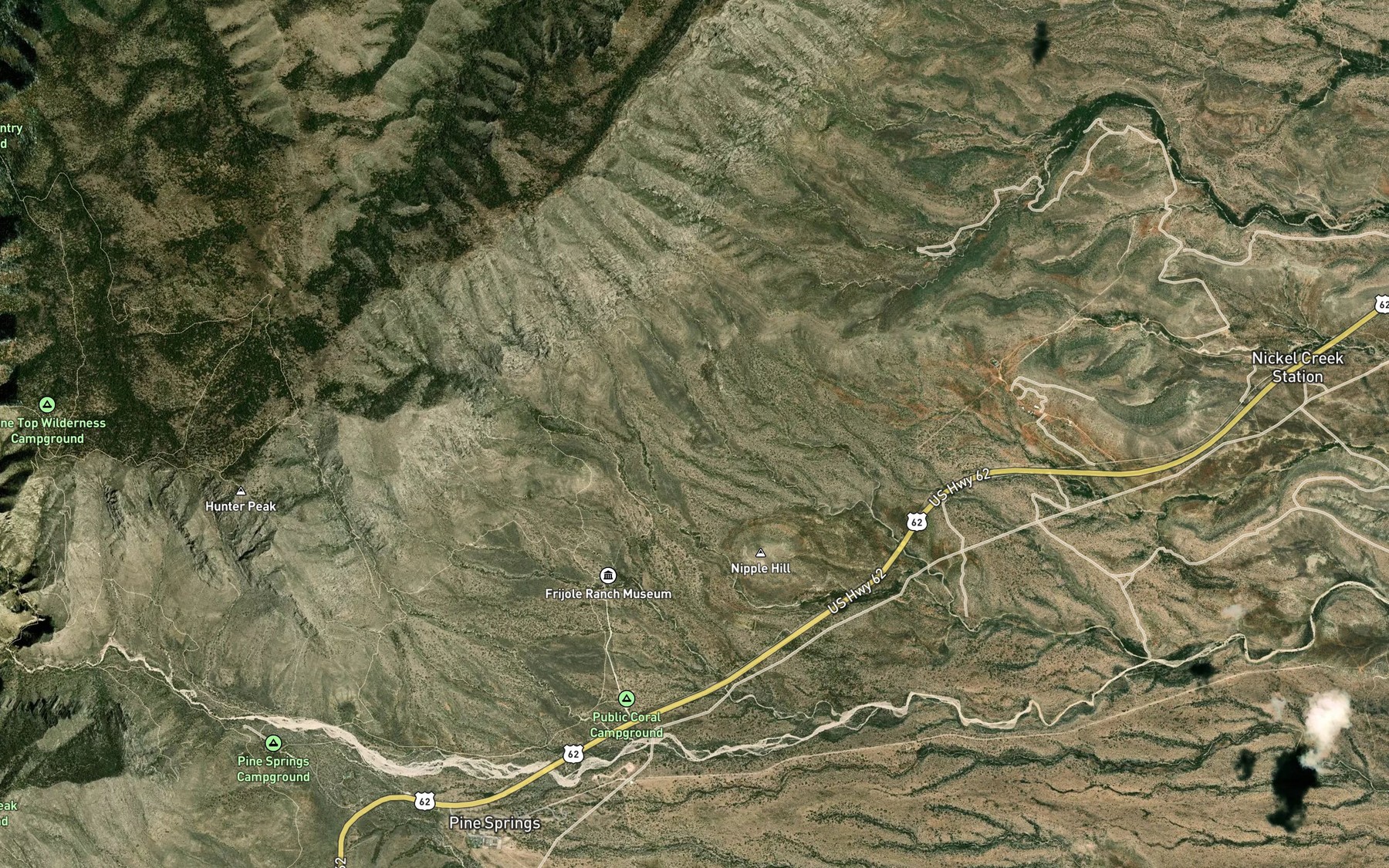 Satellite map of the Juniper Spring