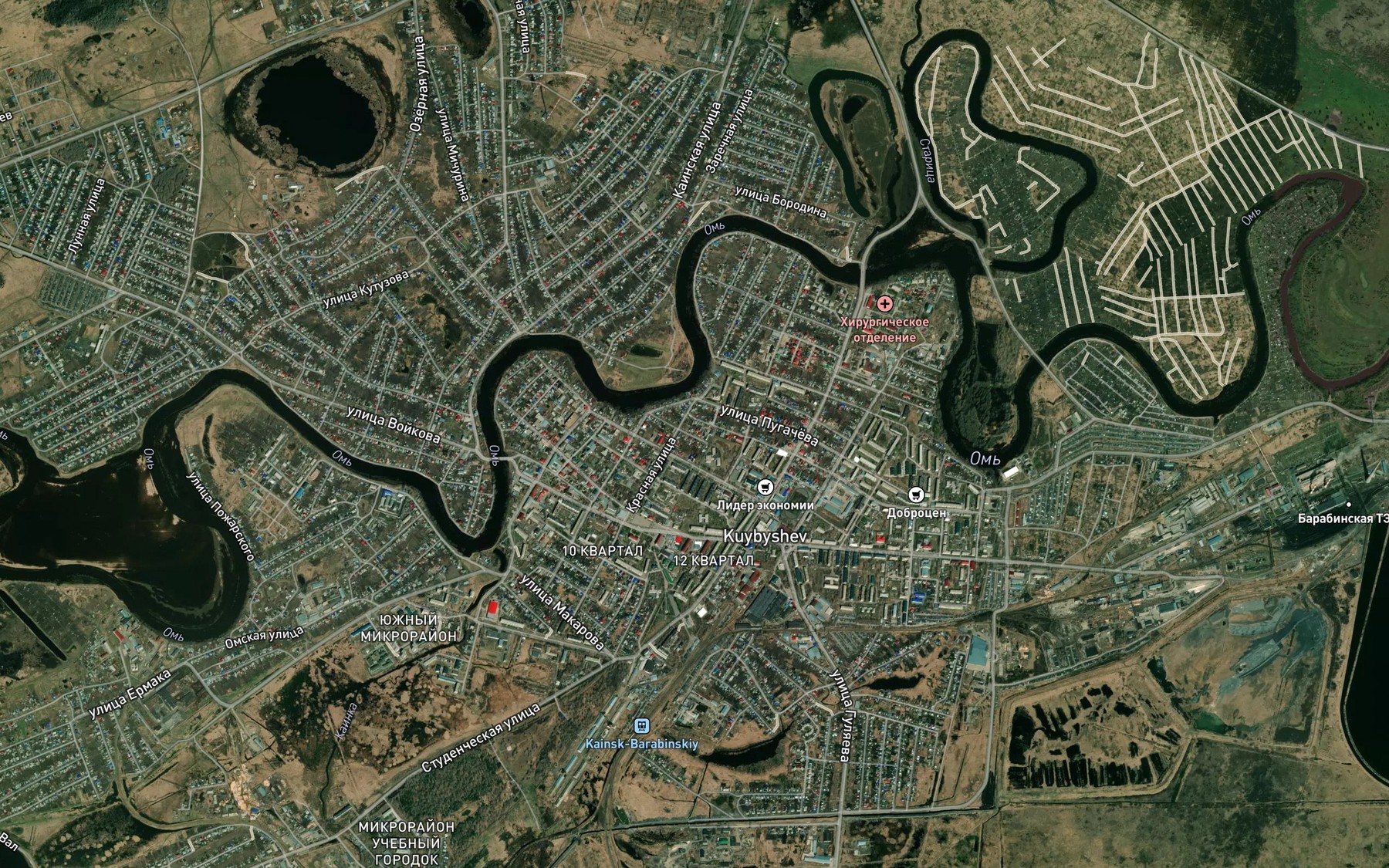 Satellite map of the Patrushevka