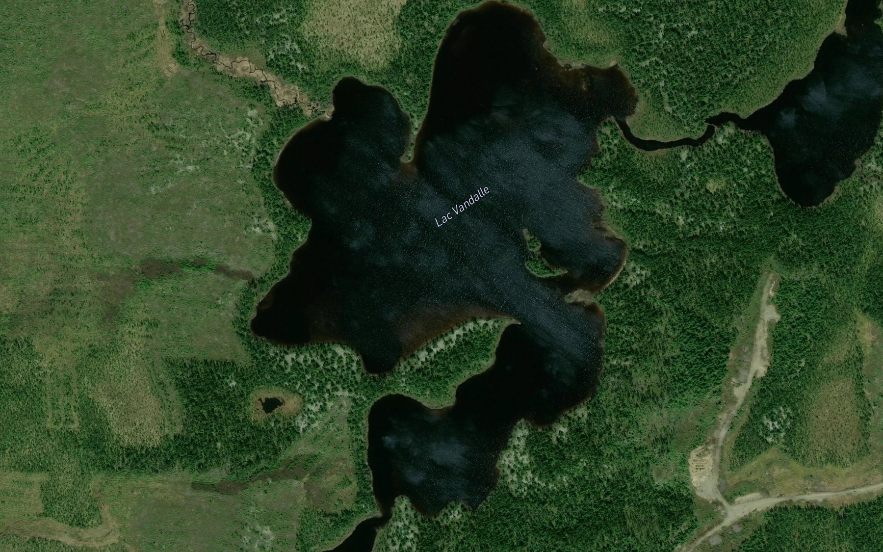 Satellite map of the Lac Vandalle