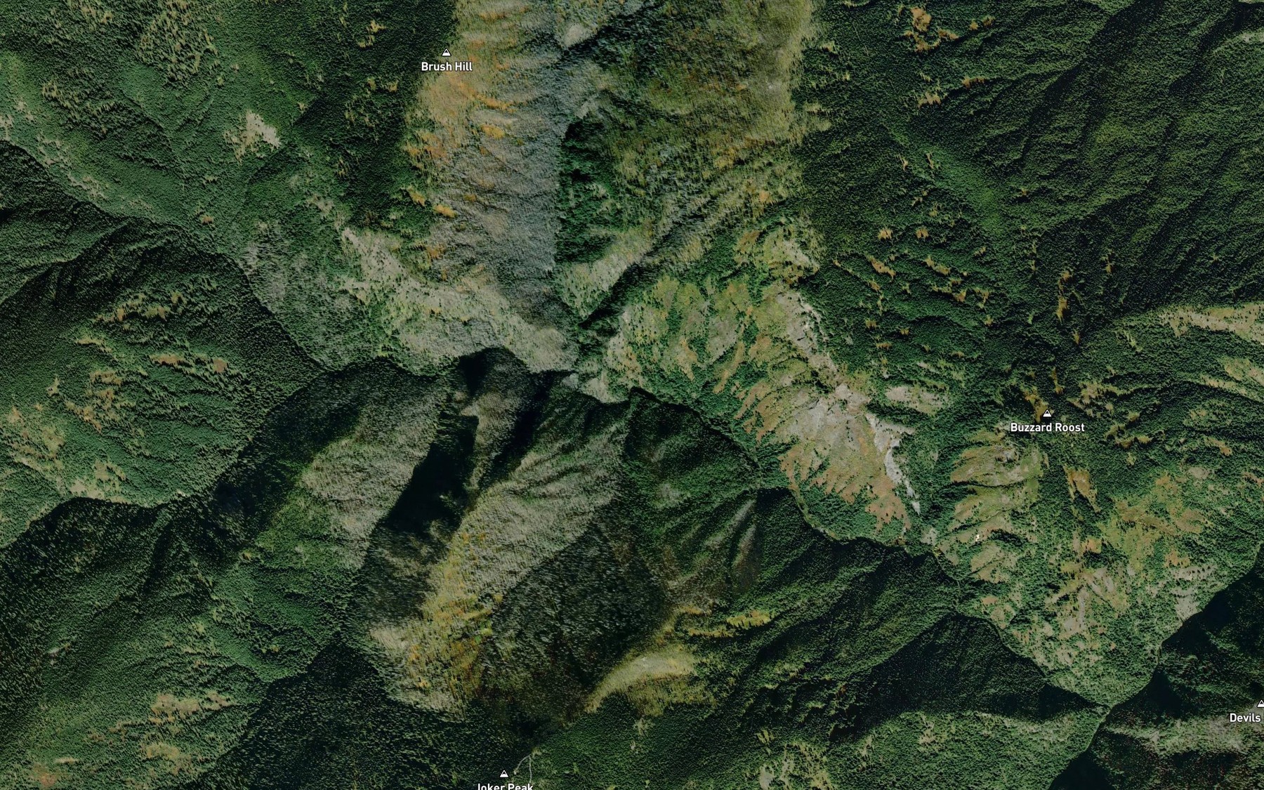 Satellite map of the Cobbler Creek