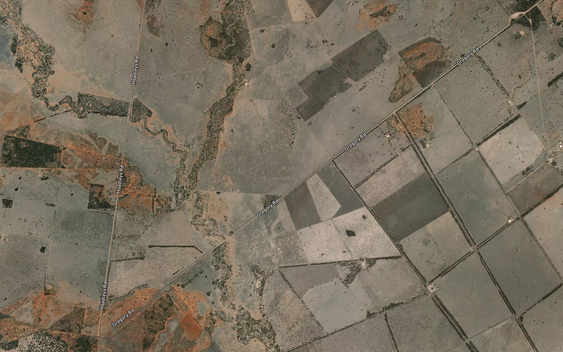 Satellite map of the Rocky Creek