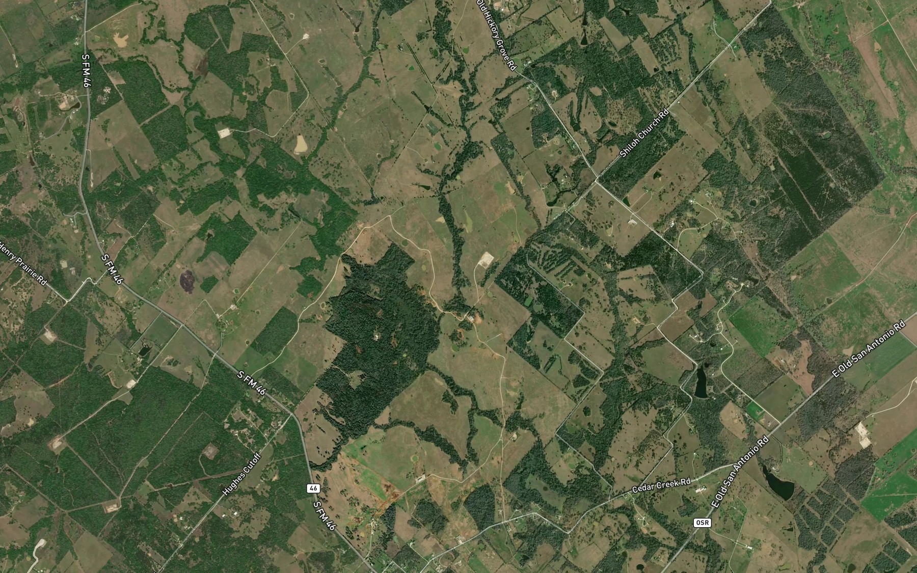 Satellite map of the Smith Creek