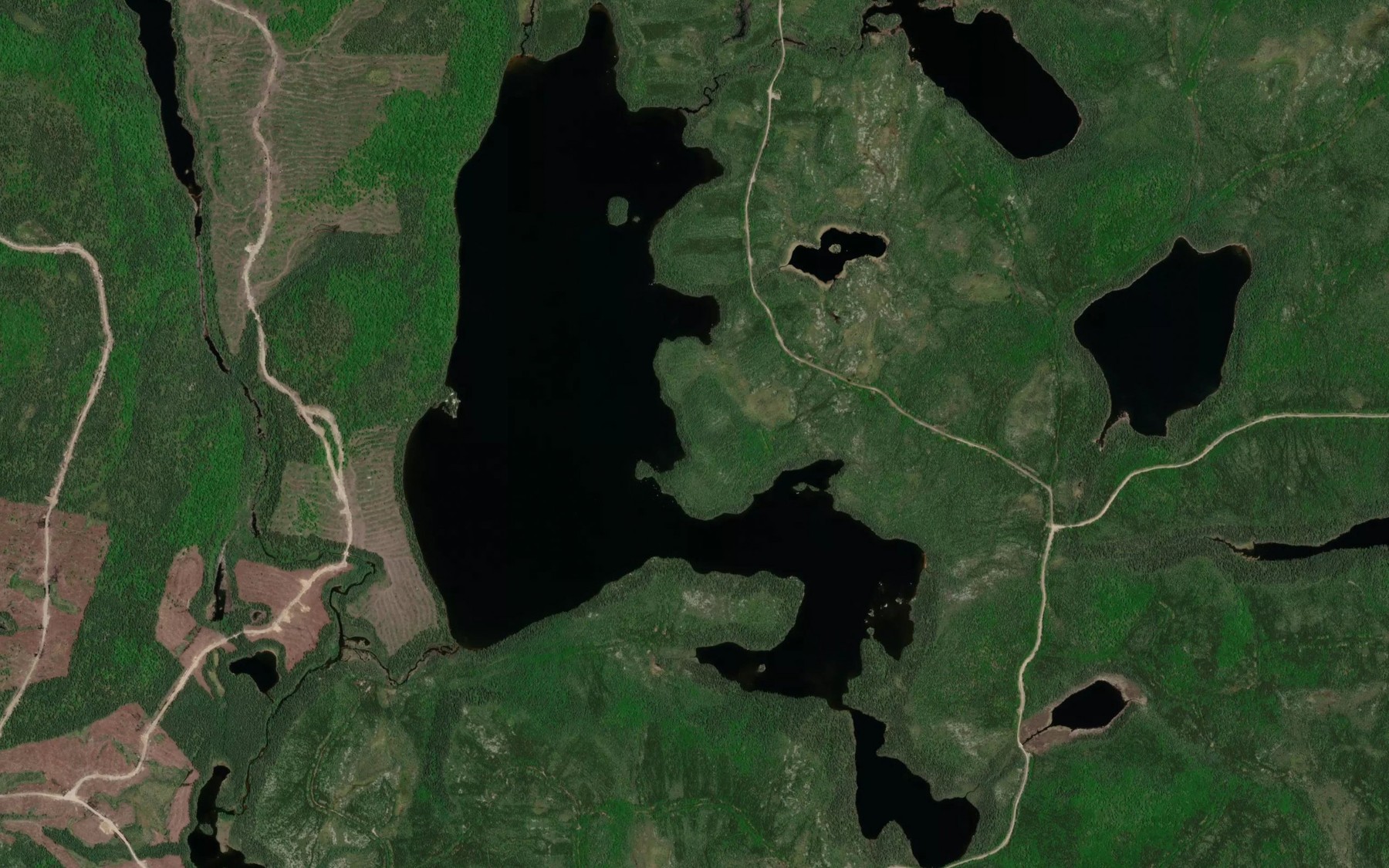 Satellite map of the Lac Joe