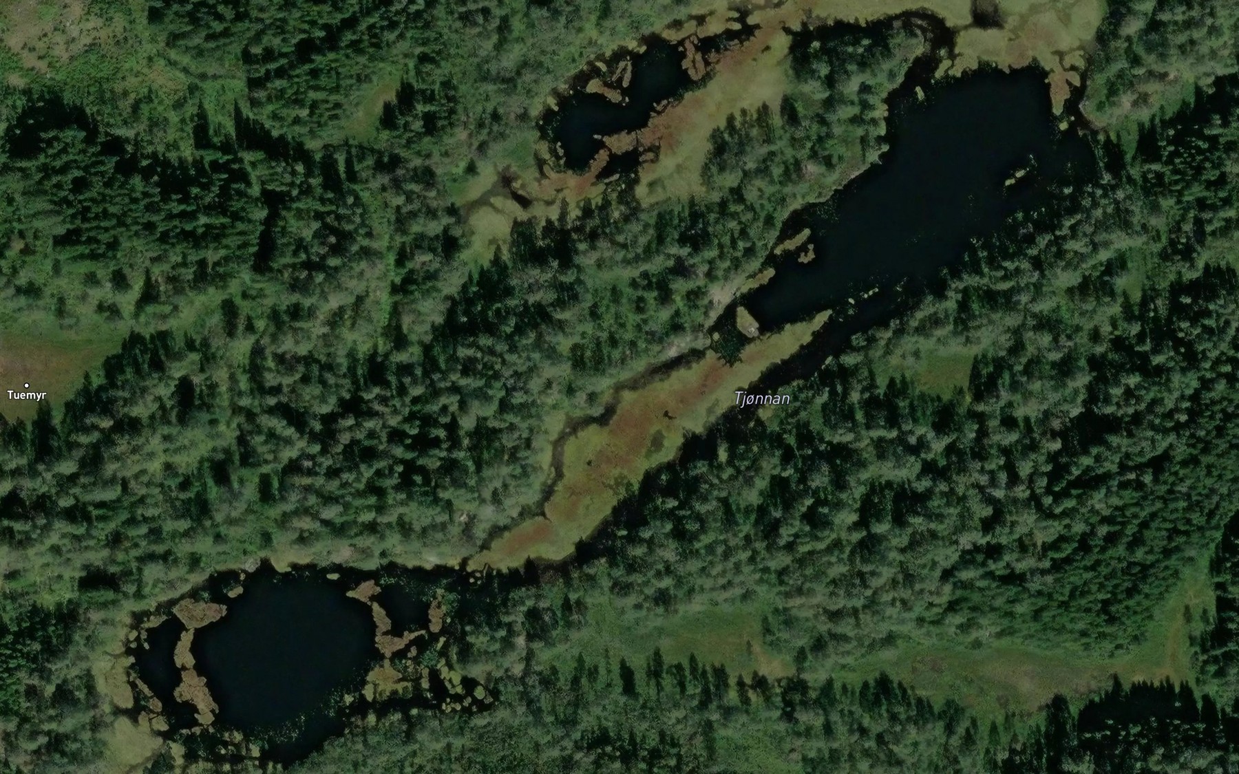 Satellite map of the Tjonnan