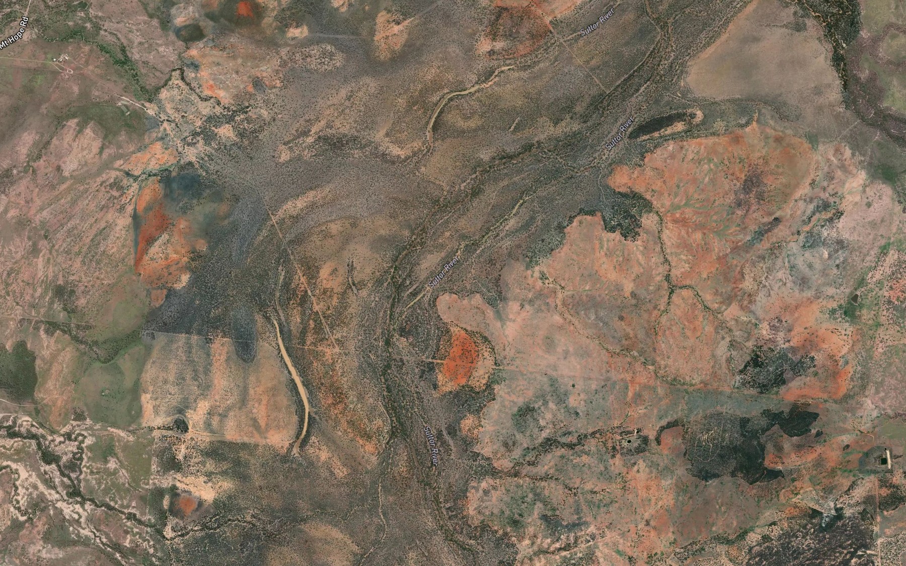 Satellite map of the Alfred Creek