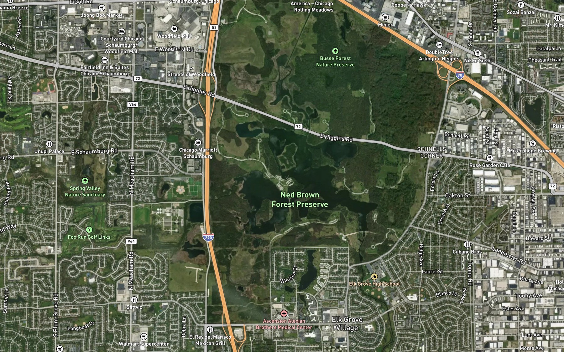 Satellite map of the Boat Ramp